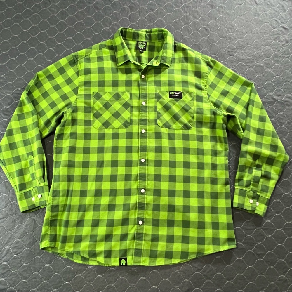 Green Plaid Button-Down Shirt